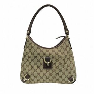 Gucci Shoulder Bag Canvas Leather 130738